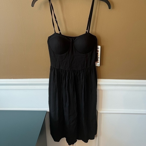 Rewash Black Molded Cup Spaghetti Strap Dress Size XS Sundress LBD - Picture 3 of 7